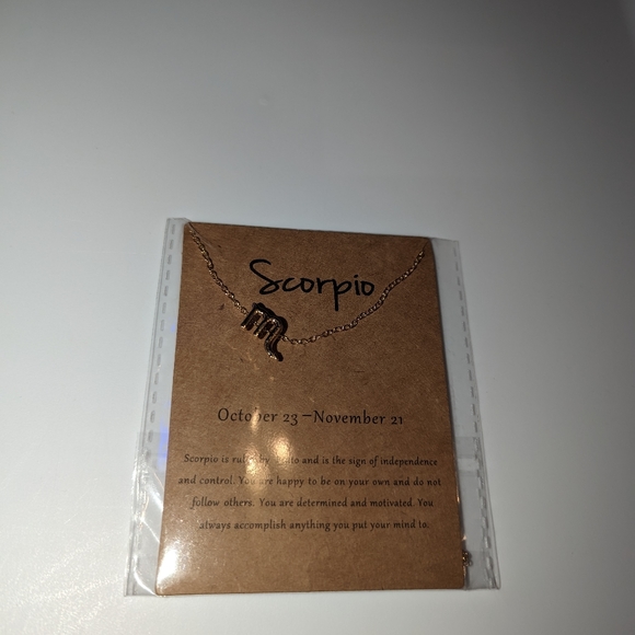 Zodiac Scorpio Sign fashion Necklace - Picture 2 of 10